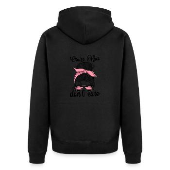 familienkreuzfahrt kreuzfahrturlaub - Unisex Premium Bio Zip Hoodie - Schwarz - Hinten - Nico (187cm)