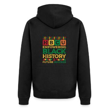 Coyote Hunter - Unisex Premium Organic Zip Hoodie - black - Back - Nico (187cm)