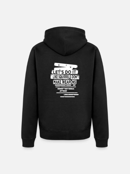 present present idea disarmament 60s - Unisex Premium Organic Zip Hoodie - black