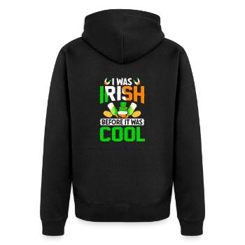 I Was Irish Before It Was Cool - Veste à capuche bio Premium Unisexe - noir - Dos - Nico (187cm)