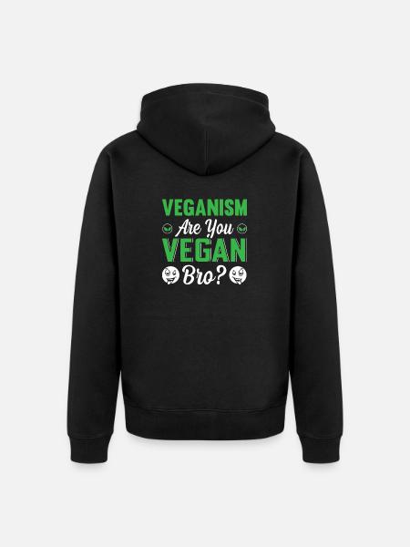 Veganism, Bro? - Unisex Premium Organic Zip Hoodie - black