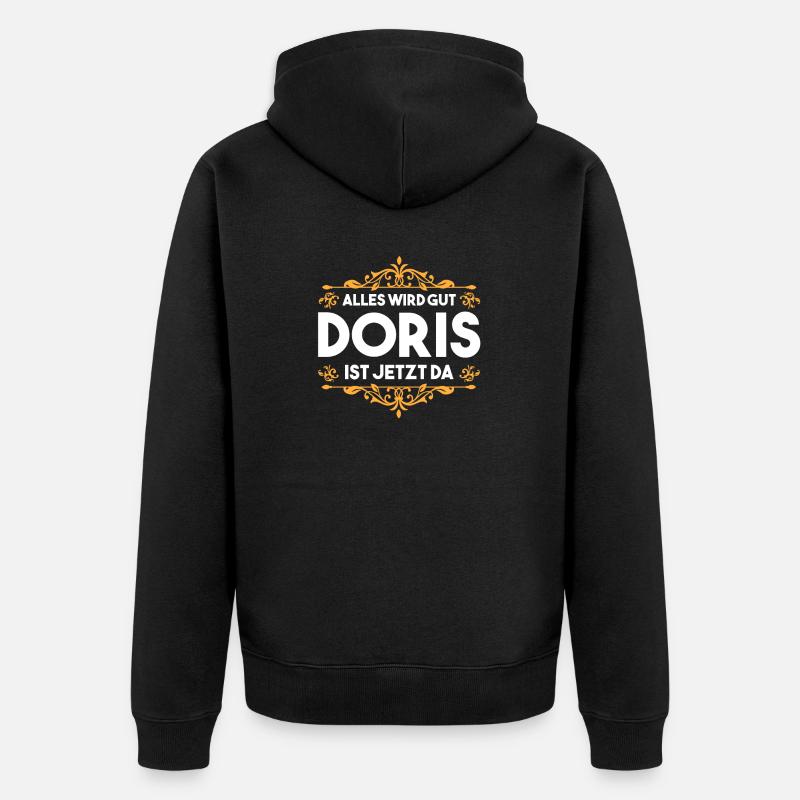 Doris - Unisex Premium Bio Zip Hoodie - Schwarz