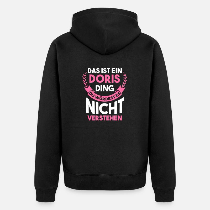Doris - Unisex Premium Bio Zip Hoodie - Schwarz