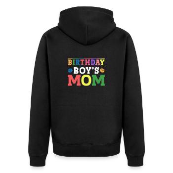 Mère du garçon d’anniversaire Bauklötze - Veste à capuche bio Premium Unisexe - noir - Dos - Nico (187cm)