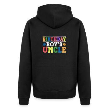 Oncle du garçon d’anniversaire Bauklötze - Veste à capuche bio Premium Unisexe - noir - Dos - Nico (187cm)
