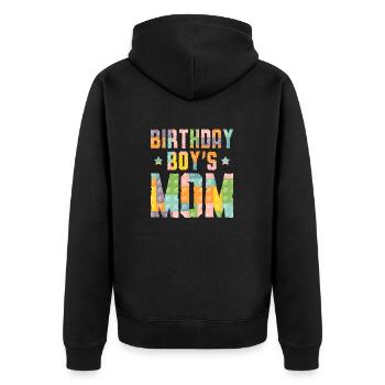 Mère du garçon d’anniversaire Bauklötze - Veste à capuche bio Premium Unisexe - noir - Dos - Nico (187cm)