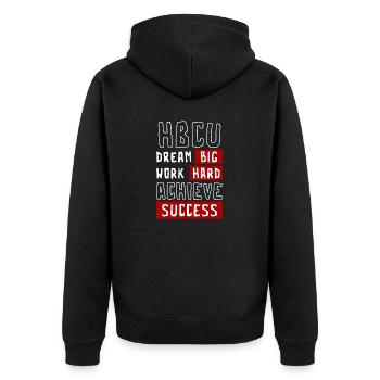 Coyote Jäger - Unisex Premium Bio Zip Hoodie - Schwarz - Hinten - Nico (187cm)