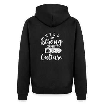 Coyote Jäger - Unisex Premium Bio Zip Hoodie - Schwarz - Hinten - Nico (187cm)