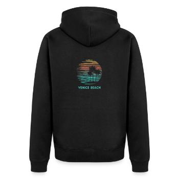Venice Beach Californie Cool Souvenir Vacances - Veste à capuche bio Premium Unisexe - noir - Dos - Nico (187cm)