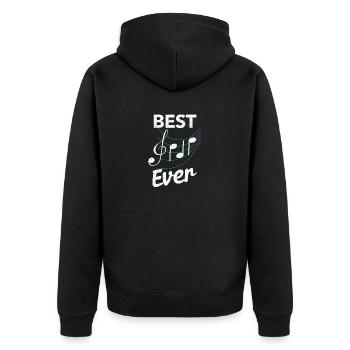 Best Dad Ever Sheet Music Funny Daddy - Unisex Premium Organic Zip Hoodie - black - Back - Nico (187cm)