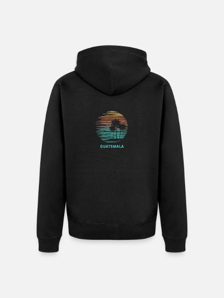 Guatemala Cool Souvenir Vacation Artistic - Unisex Premium Organic Zip Hoodie - black