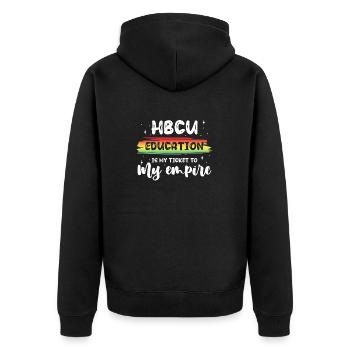 Coyote Jäger - Unisex Premium Bio Zip Hoodie - Schwarz - Hinten - Nico (187cm)