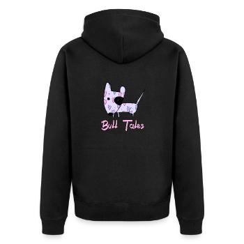 pit bull, american staff by ahapix - Unisex Premium Bio Zip Hoodie - Schwarz - Hinten - Nico (187cm)