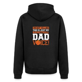 I'm not screaming, that's just my basketball - Unisex Premium Organic Zip Hoodie - black - Back - Nico (187cm)