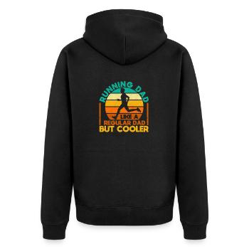 Courir papa comme un papa normal, mais un cool - Veste à capuche bio Premium Unisexe - noir - Dos - Nico (187cm)