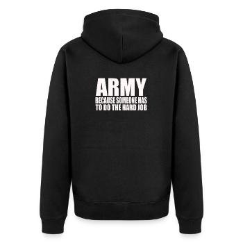 Drôle d’armée américaine Armée militaire américaine Soldat Armée - Veste à capuche bio Premium Unisexe - noir - Dos - Nico (187cm)