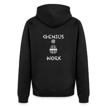 A genius at work as an engineer, as - Unisex Premium Organic Zip Hoodie - black - Back - Nico (187cm)