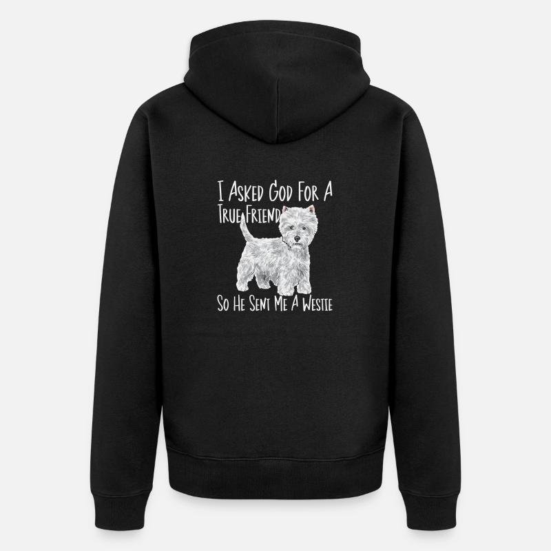 West Highland White Terrier Westie - Veste à capuche bio Premium Unisexe - noir