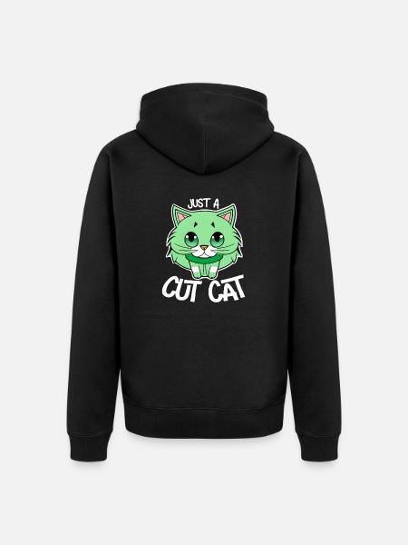 Juste un mignon petit chat - Veste à capuche bio Premium Unisexe - noir