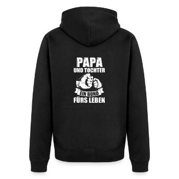 Papa Fête des pères - Veste à capuche bio Premium Unisexe - noir - Dos - Nico (187cm)