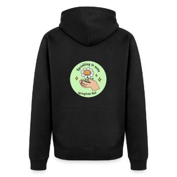 Saupoudrer un peu de plaisir printanier! Printemps de floraison - Veste à capuche bio Premium Unisexe - noir - Dos - Nico (187cm)