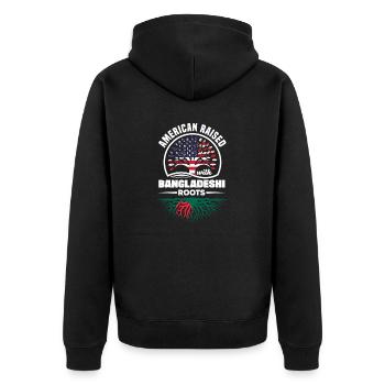 Bangladesh Bangladesh Citation du drapeau bangladais - Veste à capuche bio Premium Unisexe - noir - Dos - Nico (187cm)