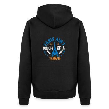 PARIS N’EST PAS UNE VILLE - Veste à capuche bio Premium Unisexe - noir - Dos - Nico (187cm)