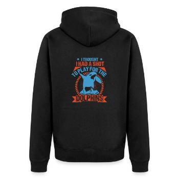 JE PENSAIS AVOIR UNE CHANCE DE JOUER POUR LES DOLPHINS - Veste à capuche bio Premium Unisexe - noir - Dos - Nico (187cm)