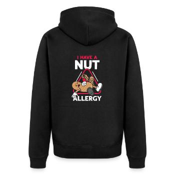 J’ai une allergie aux noix aux arachides allergique aux arachides - Veste à capuche bio Premium Unisexe - noir - Dos - Nico (187cm)