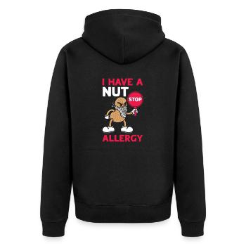 J’ai une allergie aux noix aux arachides allergique aux arachides - Veste à capuche bio Premium Unisexe - noir - Dos - Nico (187cm)