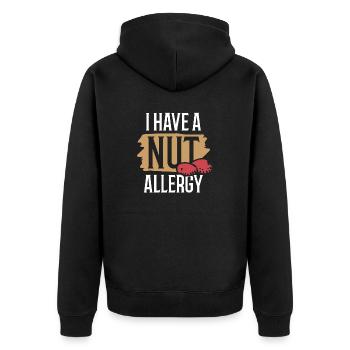J’ai une allergie aux noix aux arachides allergique aux arachides - Veste à capuche bio Premium Unisexe - noir - Dos - Nico (187cm)
