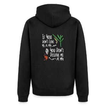 Monarque papillon monarque américain papillon monarque - Veste à capuche bio Premium Unisexe - noir - Dos - Nico (187cm)