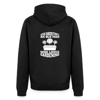 Gardener Gardening Garden Hobby Gardener Nursery - Unisex Premium Organic Zip Hoodie - black - Back - Nico (187cm)