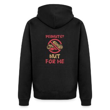 Erdnüsse? Nicht Für Mich Erdnuss-allergiker - Unisex Premium Bio Zip Hoodie - Schwarz - Hinten - Nico (187cm)