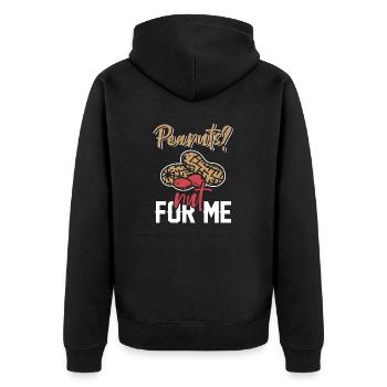 Erdnüsse? Nicht Für Mich Erdnuss-allergiker - Unisex Premium Bio Zip Hoodie - Schwarz - Hinten - Nico (187cm)