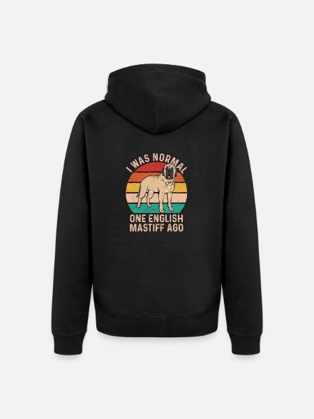 Mastiff Dog Old English Mastiff - Unisex Premium Organic Zip Hoodie - black