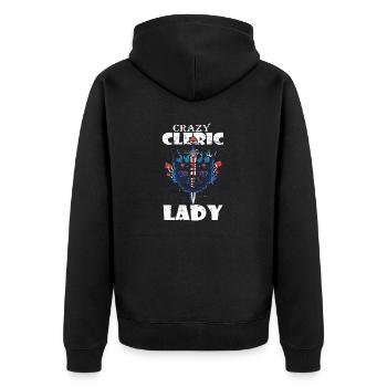 Funny LARP Live Action Role Playing Cosplay - Unisex Premium Organic Zip Hoodie - black - Back - Nico (187cm)