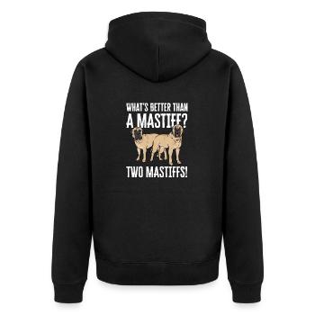 Mastiff Chien Vieux Mastiff anglais - Veste à capuche bio Premium Unisexe - noir - Dos - Nico (187cm)