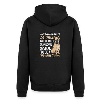 Mastiff Chien Vieux Mastiff anglais - Veste à capuche bio Premium Unisexe - noir - Dos - Nico (187cm)