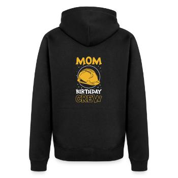 Maman De L’Équipe D’Anniversaire - Construction d’anniversaire - Veste à capuche bio Premium Unisexe - noir - Dos - Nico (187cm)