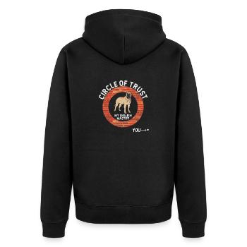 Mastiff Dog Old English Mastiff - Unisex Premium Organic Zip Hoodie - black - Back - Nico (187cm)
