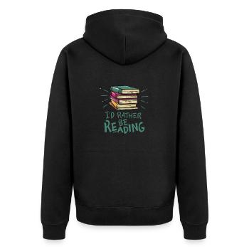 Lire des livres disant - Veste à capuche bio Premium Unisexe - noir - Dos - Nico (187cm)