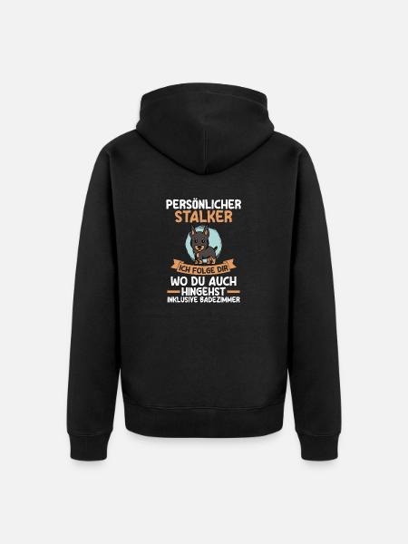 Hund Doberman - Unisex Premium Bio Zip Hoodie - Schwarz