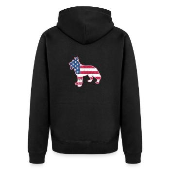 Berger allemand 4 juillet amoureux des chiens - Veste à capuche bio Premium Unisexe - noir - Dos - Nico (187cm)