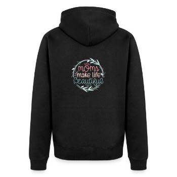 Ma mère rend la vie belle - Sweet Mother - Veste à capuche bio Premium Unisexe - noir - Dos - Nico (187cm)