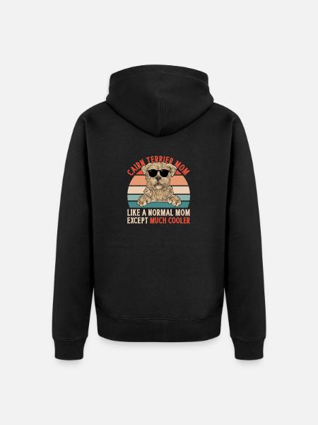 Cairn Terrier Dog - Unisex Premium Organic Zip Hoodie - black