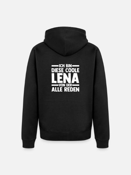 Lena - Unisex Premium Bio Zip Hoodie - Schwarz