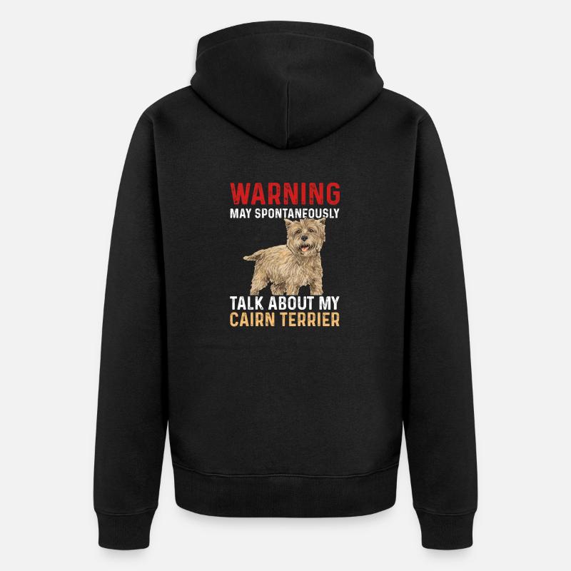 Cairn Terrier Chien - Veste à capuche bio Premium Unisexe - noir