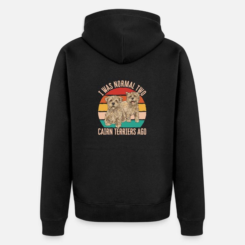 Cairn Terrier Chien - Veste à capuche bio Premium Unisexe - noir