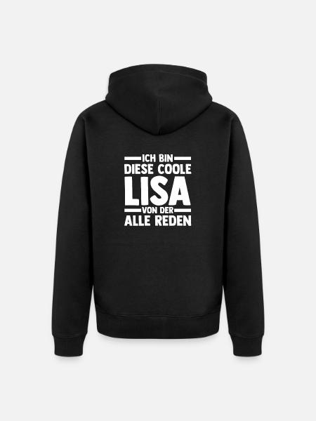 Lisa - Unisex Premium Bio Zip Hoodie - Schwarz